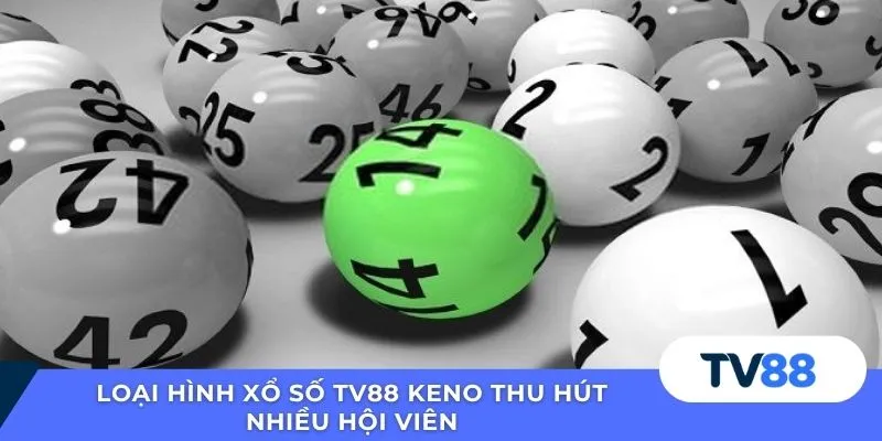 Xổ Số TV88 Loại hình xổ số TV88 Keno thu hút nhiều hội viên
